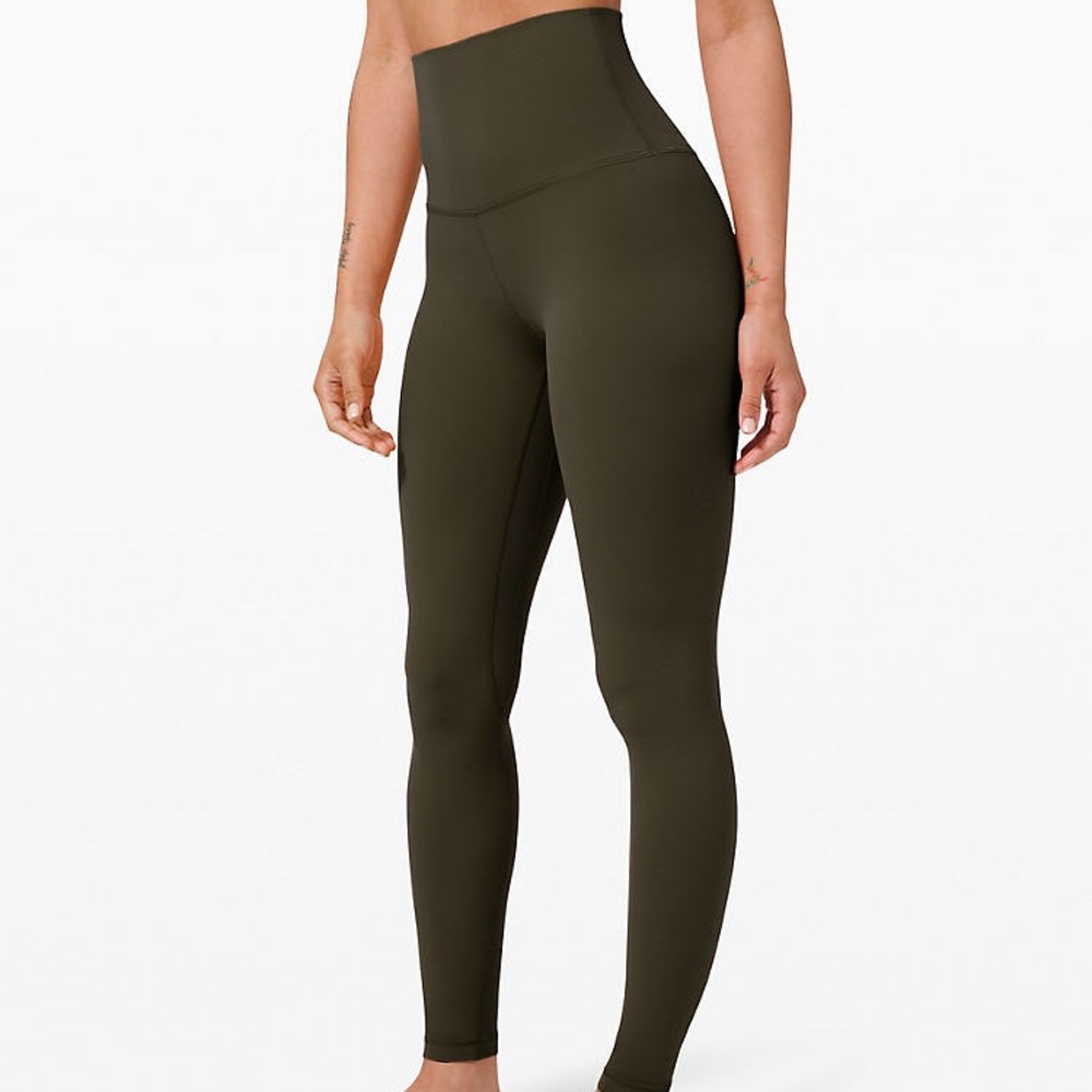 LULULEMON ALIGN LEGGINGS IN DARK GREEN